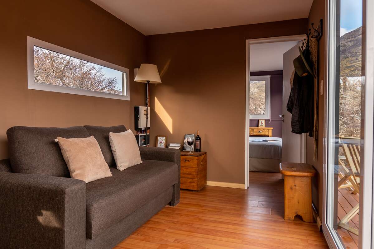 Dormitorio con vista al Fitz Roy