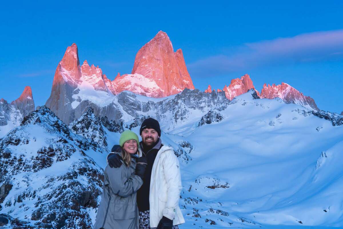 Pareja en Laguna De los Tres