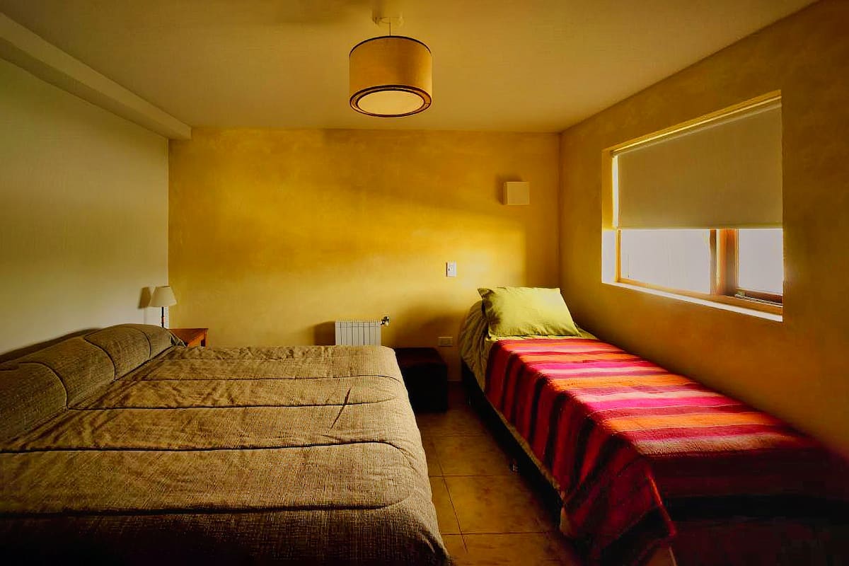 Bedroom with a double bed